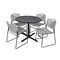 Cain Cain Round Table & Chair Set, Wood, Metal, Polypropylene Top, Grey TB36RNDGY44GY - alternate 1